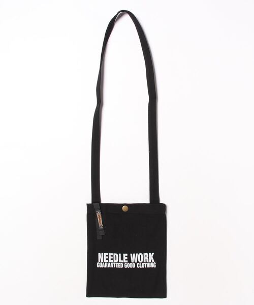 サコッシュ（ホワイト/ブラック）★2223900★【NEEDLE WORKS】