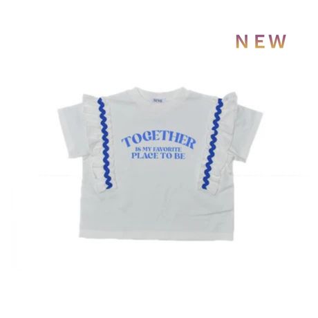 ☆接触冷感★天竺素材☆S/Ⅿ【NEWO】可愛いフリルロゴTシャツ3126402w
