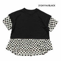 4840が今だけ2420円【90~120】 T/C天竺レイヤードTシャツ ★2124114★キッズサイズ　子供服