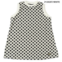 3190→1595円♪【90~120】 DOT天竺Aラインノースリーブ　★2124207★キッズサイズ　子供服