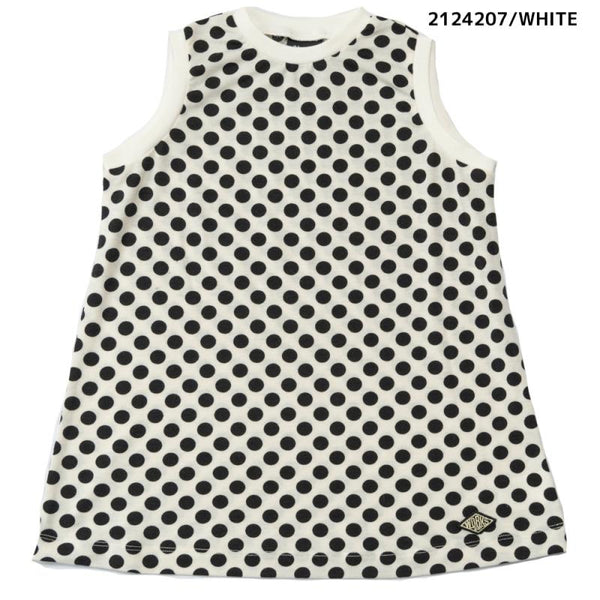 3190→1595円♪【90~120】 DOT天竺Aラインノースリーブ　★2124207★キッズサイズ　子供服